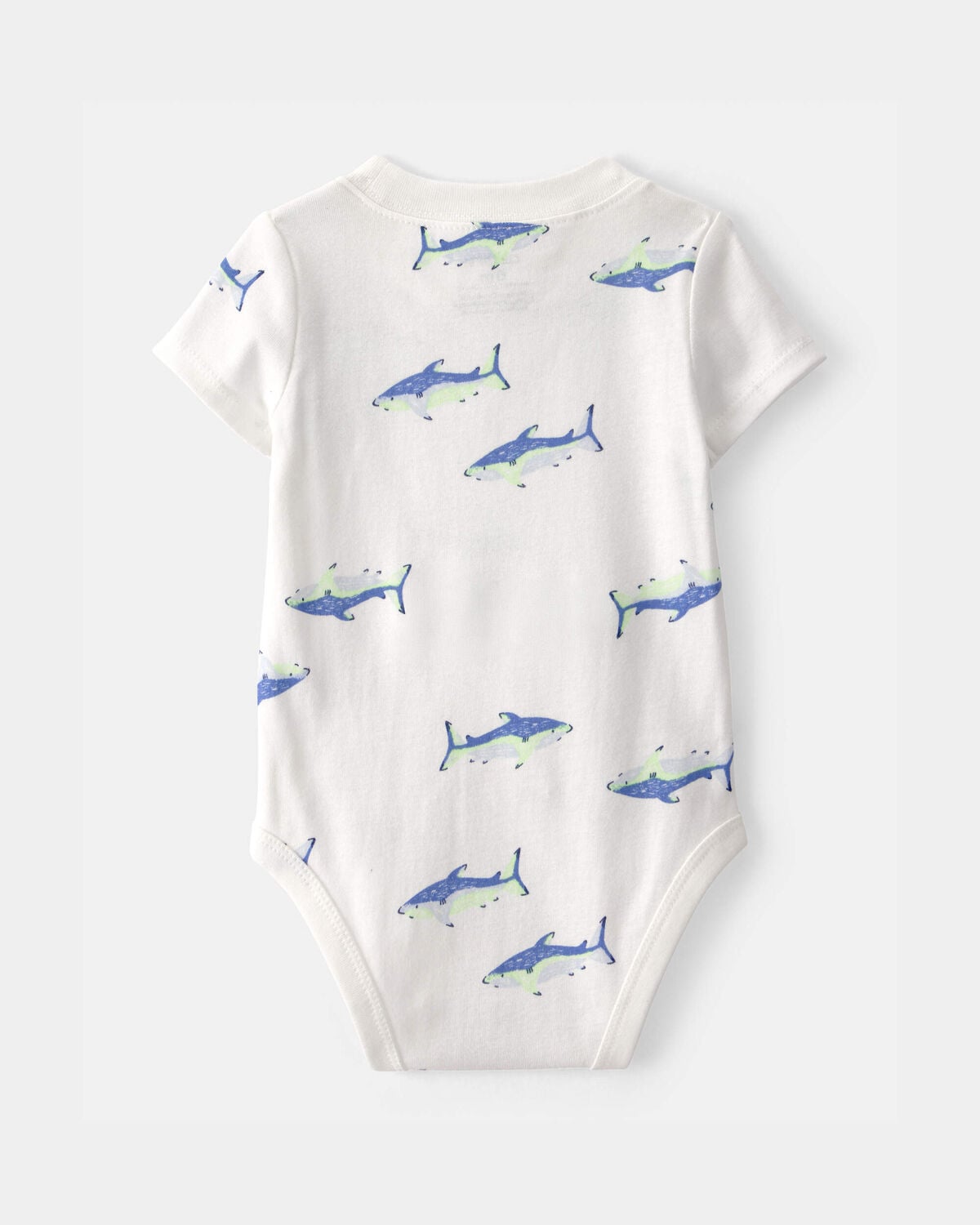 Baby Boy 3-Piece Shark Striped Outfit Set - Blue/White - Image 7