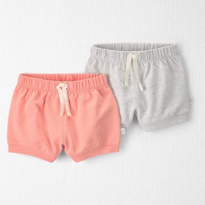 Baby Girl 2-Pack Organic Cotton Shorts