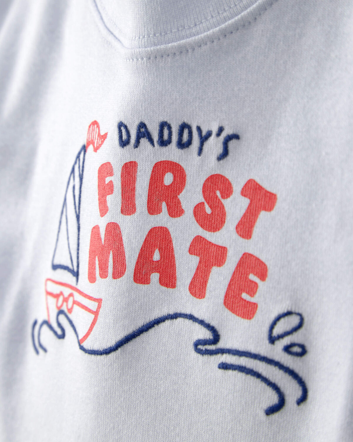 Baby Boy 2-Piece 'Daddy's First Mate' Boat Bodysuit & Pant Set - Blue - Image 2