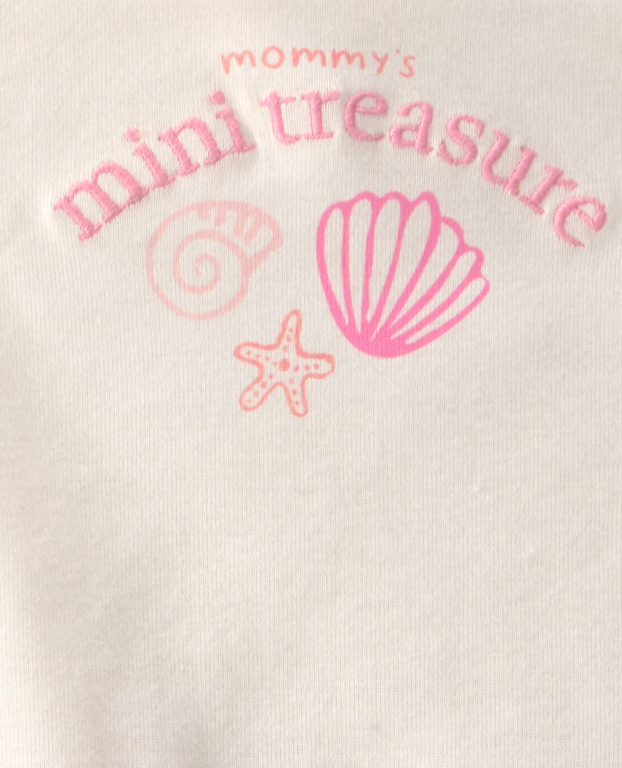 Baby Girl 2-Piece 'Mommy's Mini Treasure' Shell Bodysuit & Pant Set - Pink/Ivory - Image 6