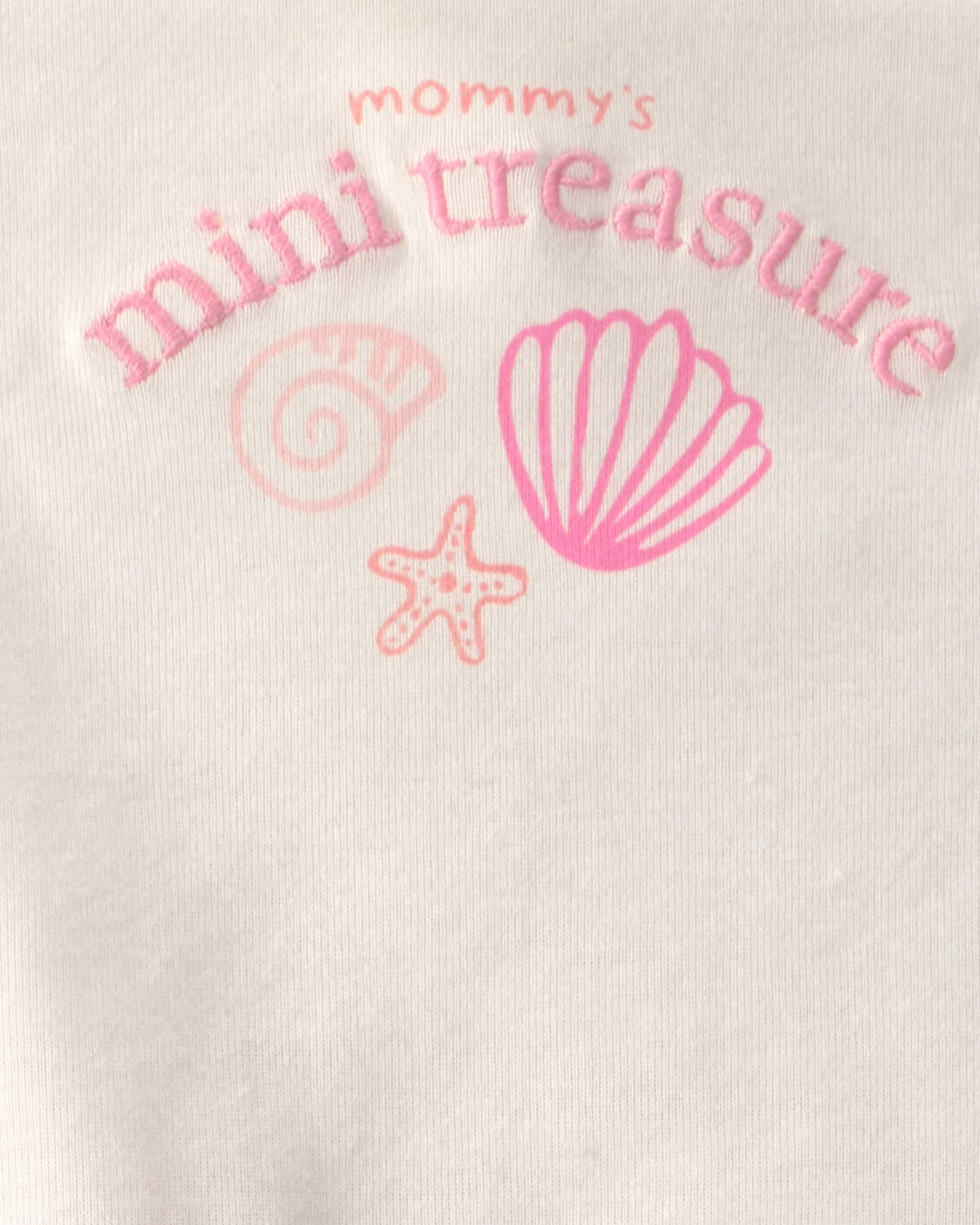 Baby Girl 2-Piece 'Mommy's Mini Treasure' Shell Bodysuit & Pant Set - Pink/Ivory - Image 4