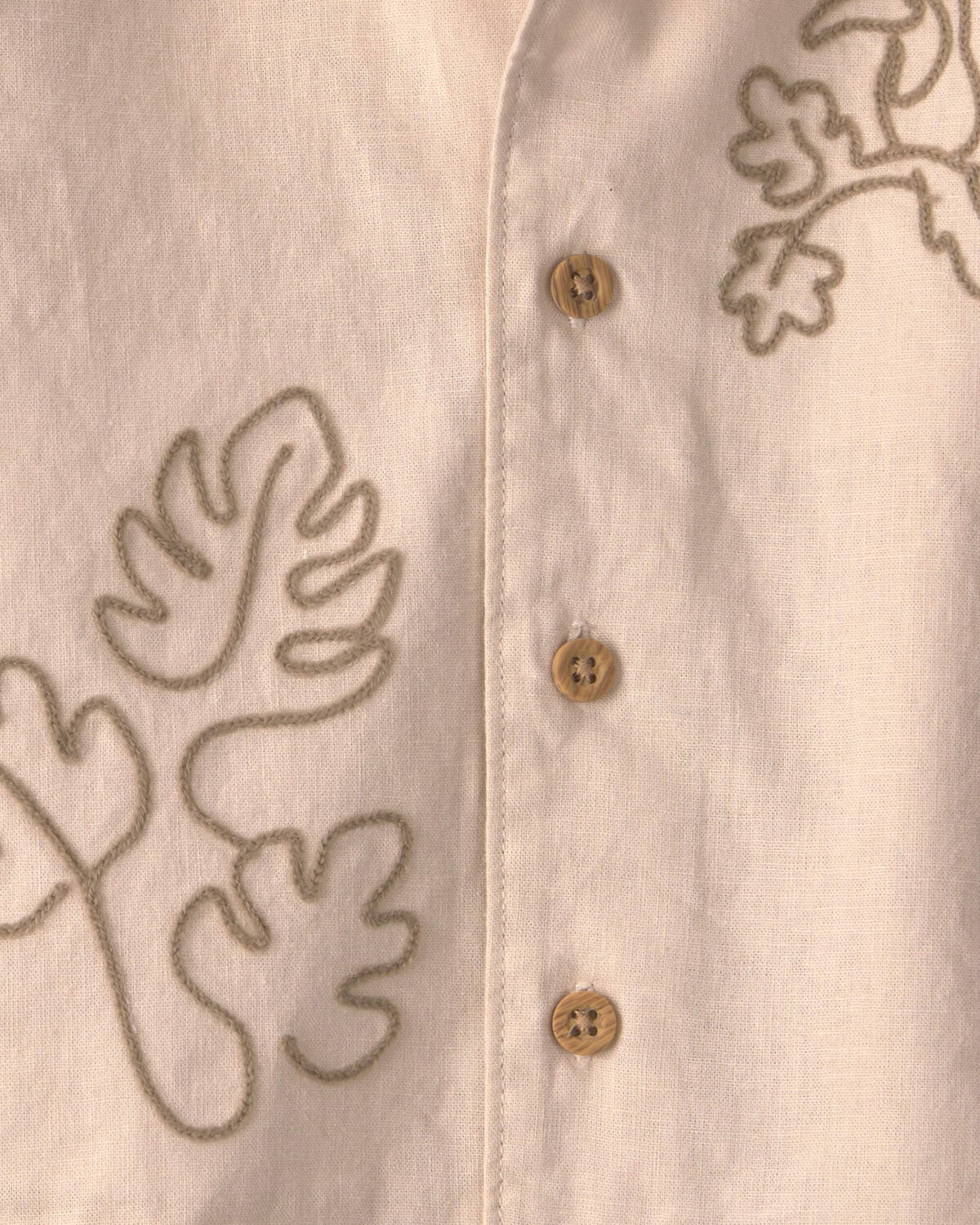Baby Boy 2-Piece Toucan Embroidered Top & Short Set - Khaki - Image 3