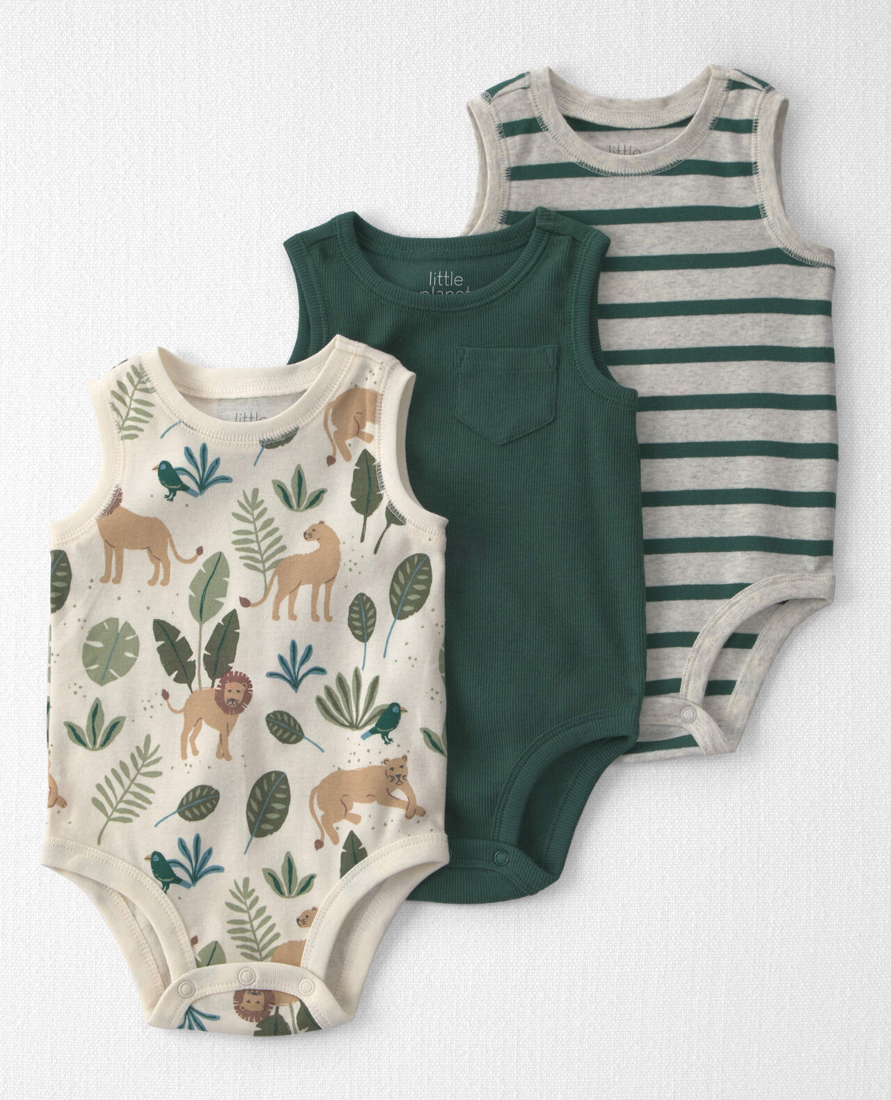 Baby Boy 3-Pack Organic Cotton Bodysuits - Image 6