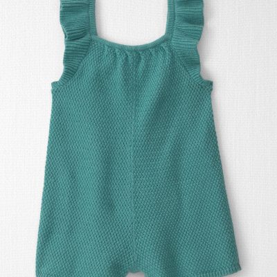 Baby Girl Organic Cotton Knit Romper