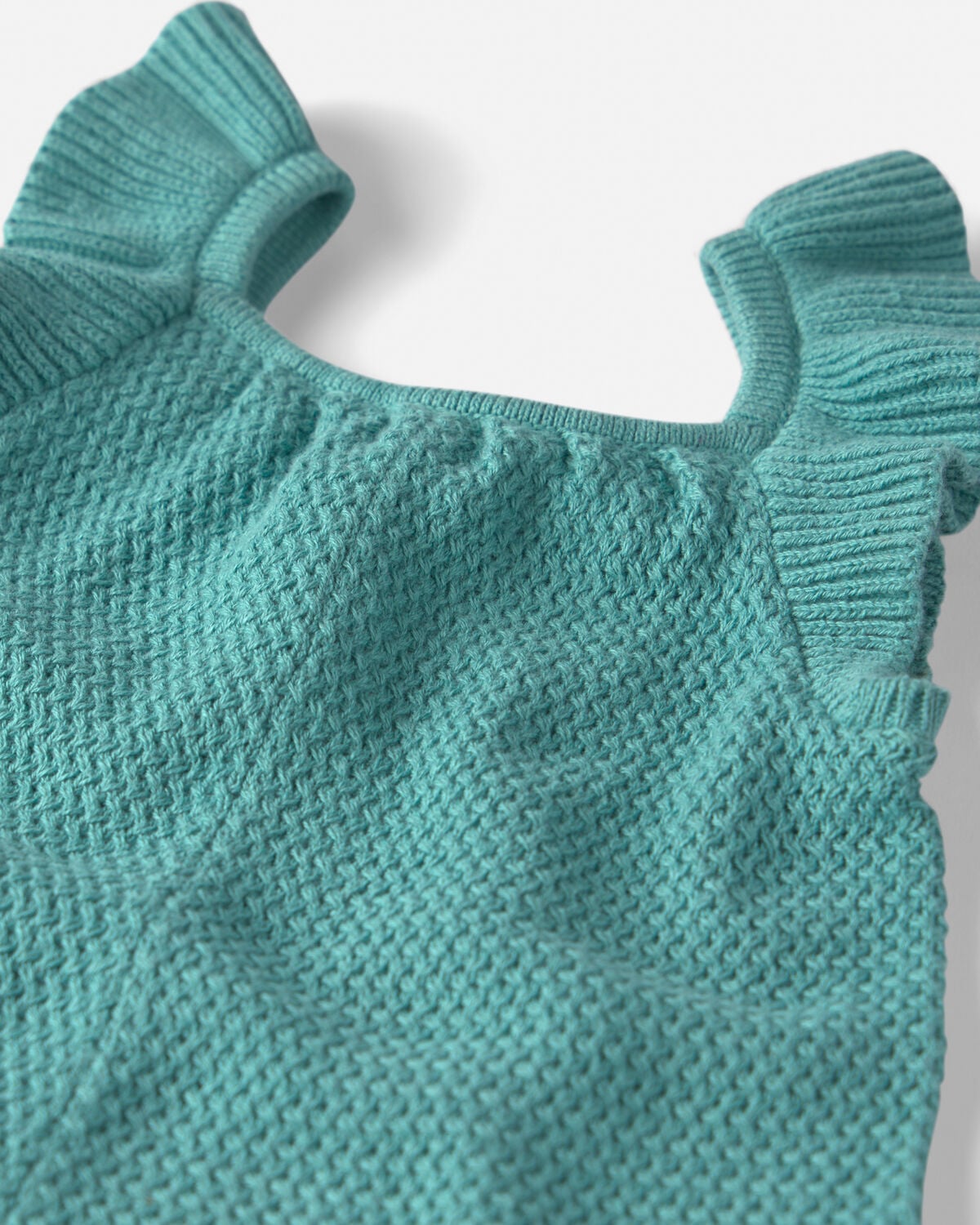 Baby Girl Organic Cotton Knit Romper - Image 3