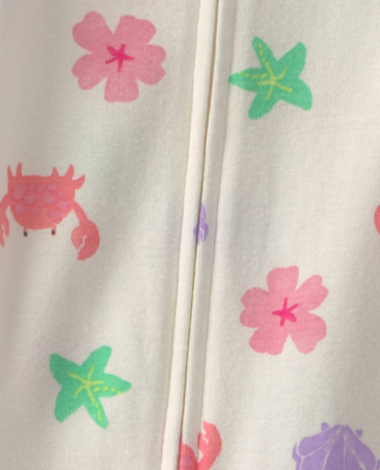 Baby Girl 1-Piece Floral Thermal Waffle Knit Pajama - Pink - Image 6
