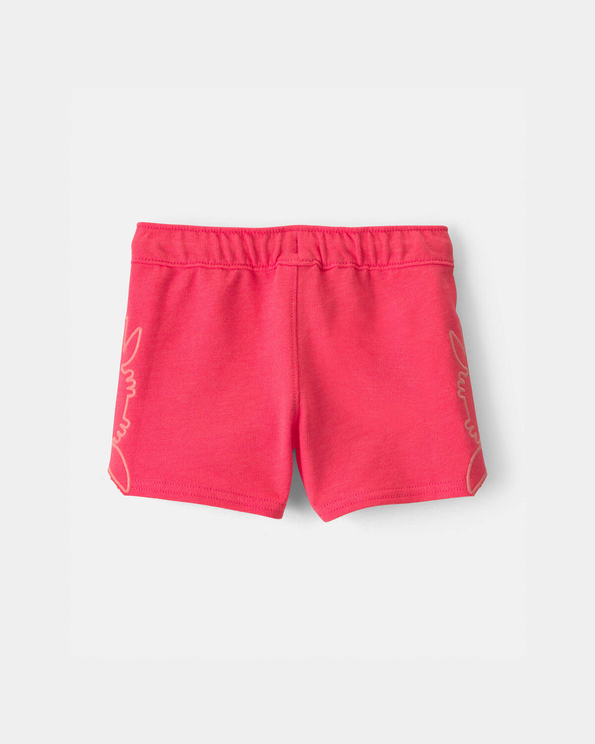 Baby Boy Crab French Terry Shorts - Coral - Image 2