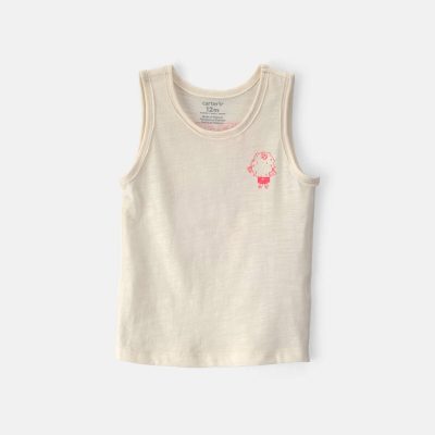Baby Boy Puffer Fish Graphic Tank - Cream