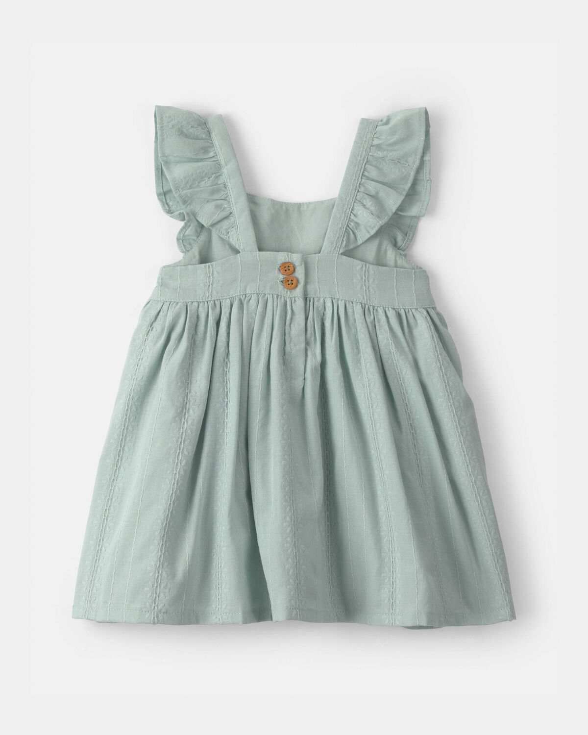 Baby Girl Ruffle-Sleeve Dress - Green - Image 2