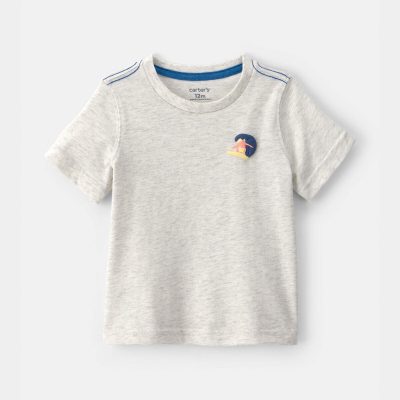 Baby Boy Surfer Graphic Tee - Grey