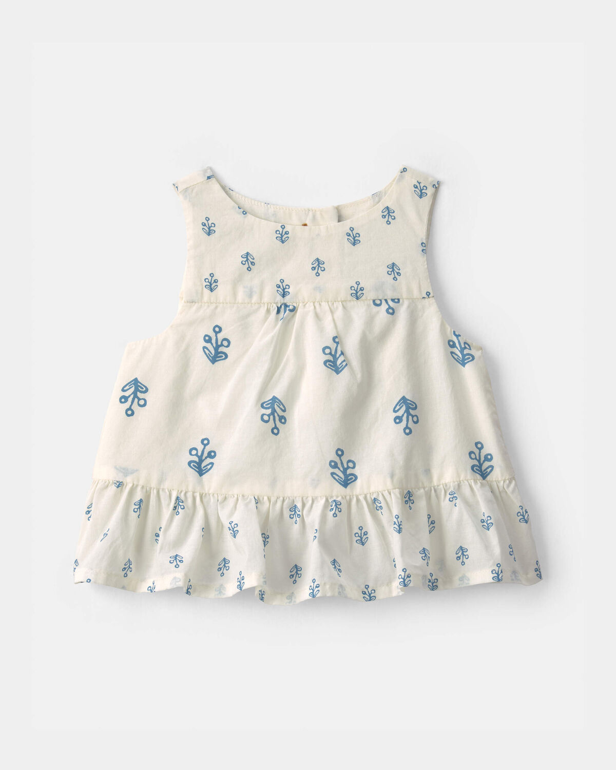 Baby Girl Floral Pelum Top - Ivory