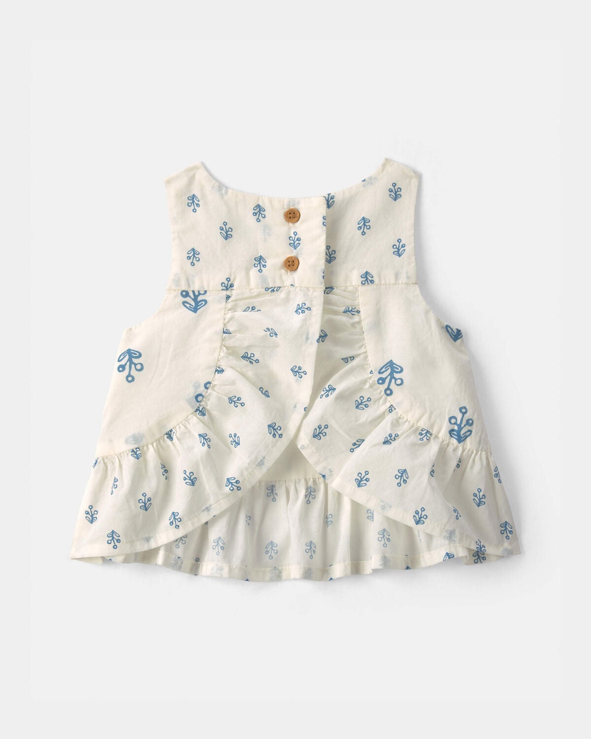 Baby Girl Floral Pelum Top - Ivory - Image 2