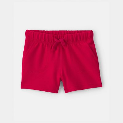 Baby Boy French Terry Shorts - Red