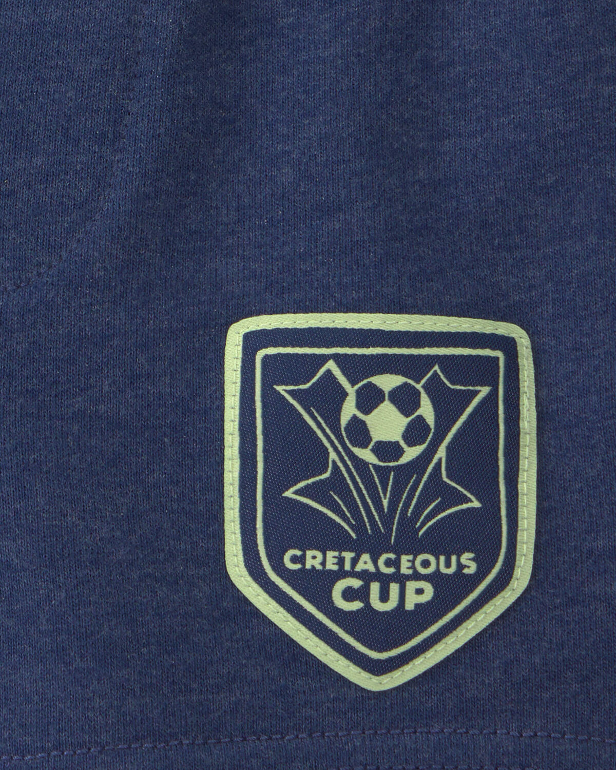 Baby Boy Dinosaur Soccer French Terry Shorts - Navy Blue - Image 4