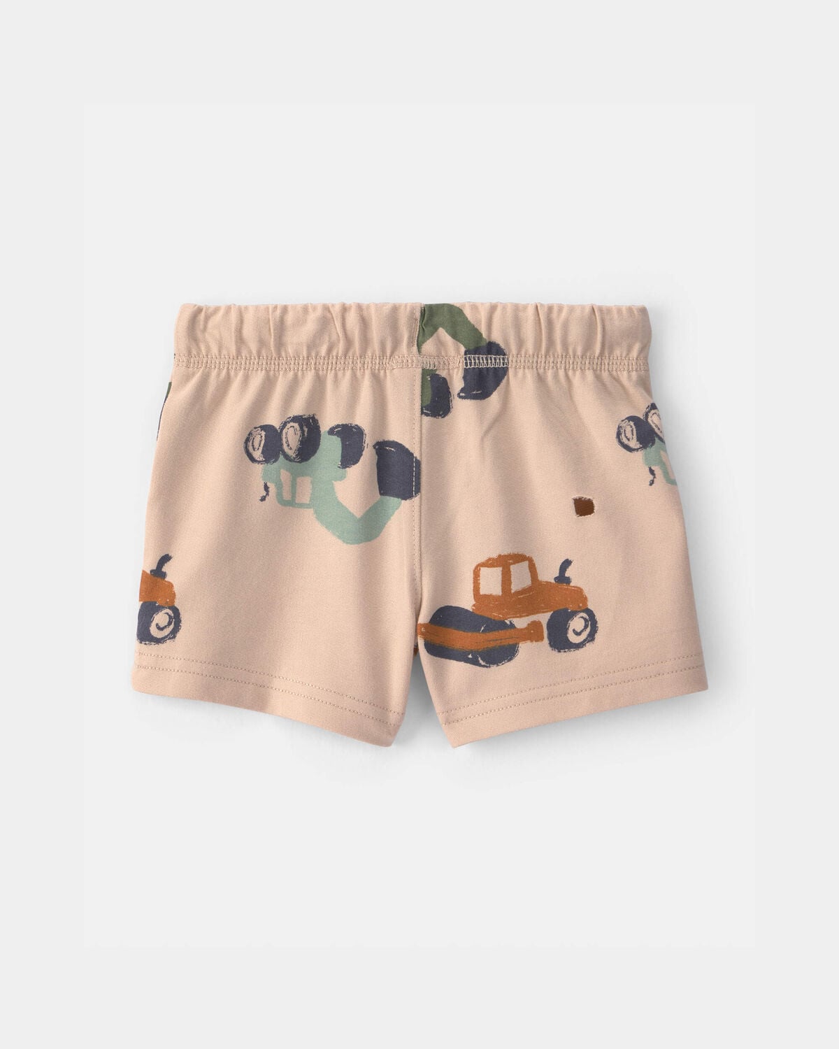 Baby Boy Construction French Terry Shorts - Tan - Image 2
