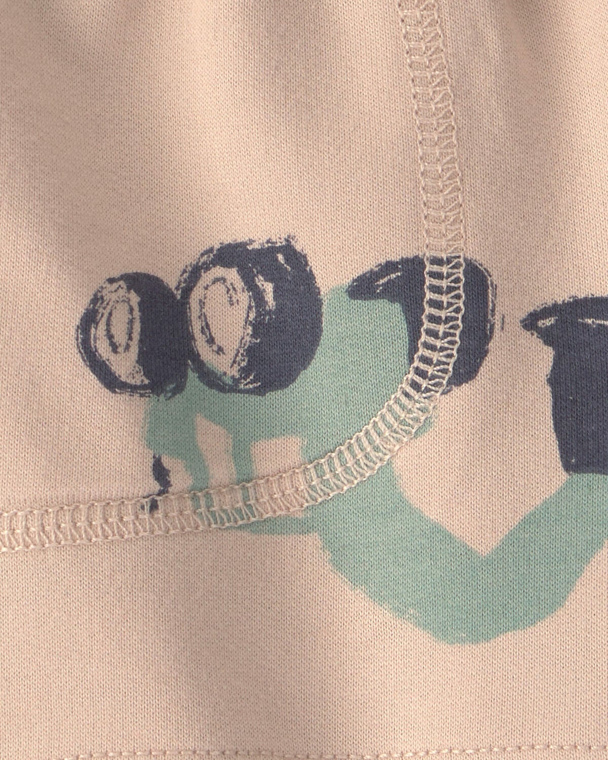 Baby Boy Construction French Terry Shorts - Tan - Image 3