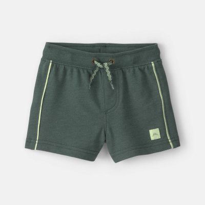 Baby Boy French Terry Shorts - Olive Green