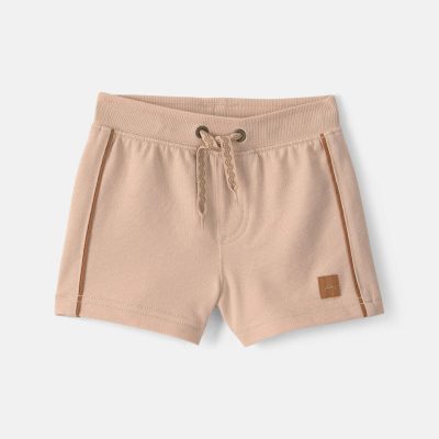 Baby Boy French Terry Shorts - Tan
