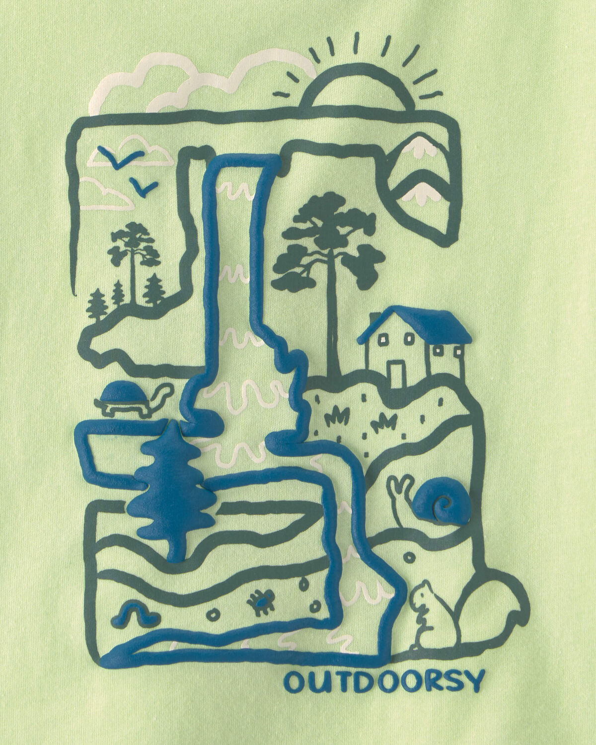 Baby Boy 'Outdoorsy' Graphic Tee - Green - Image 3