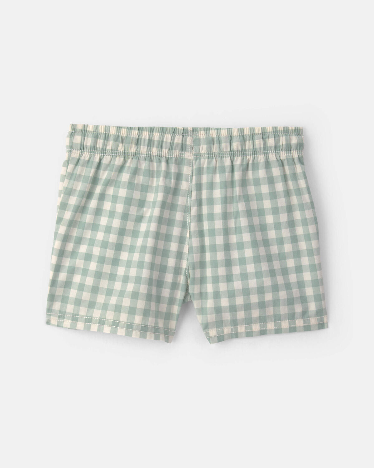 Baby Boy Gingham Poplin Shorts - Green - Image 2