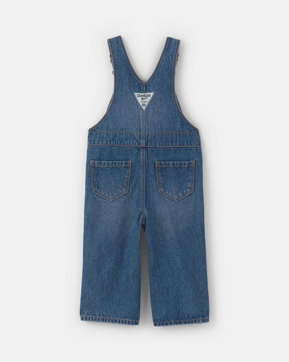 Baby Girl Wide-Leg Overalls - Medium Wash - Image 2