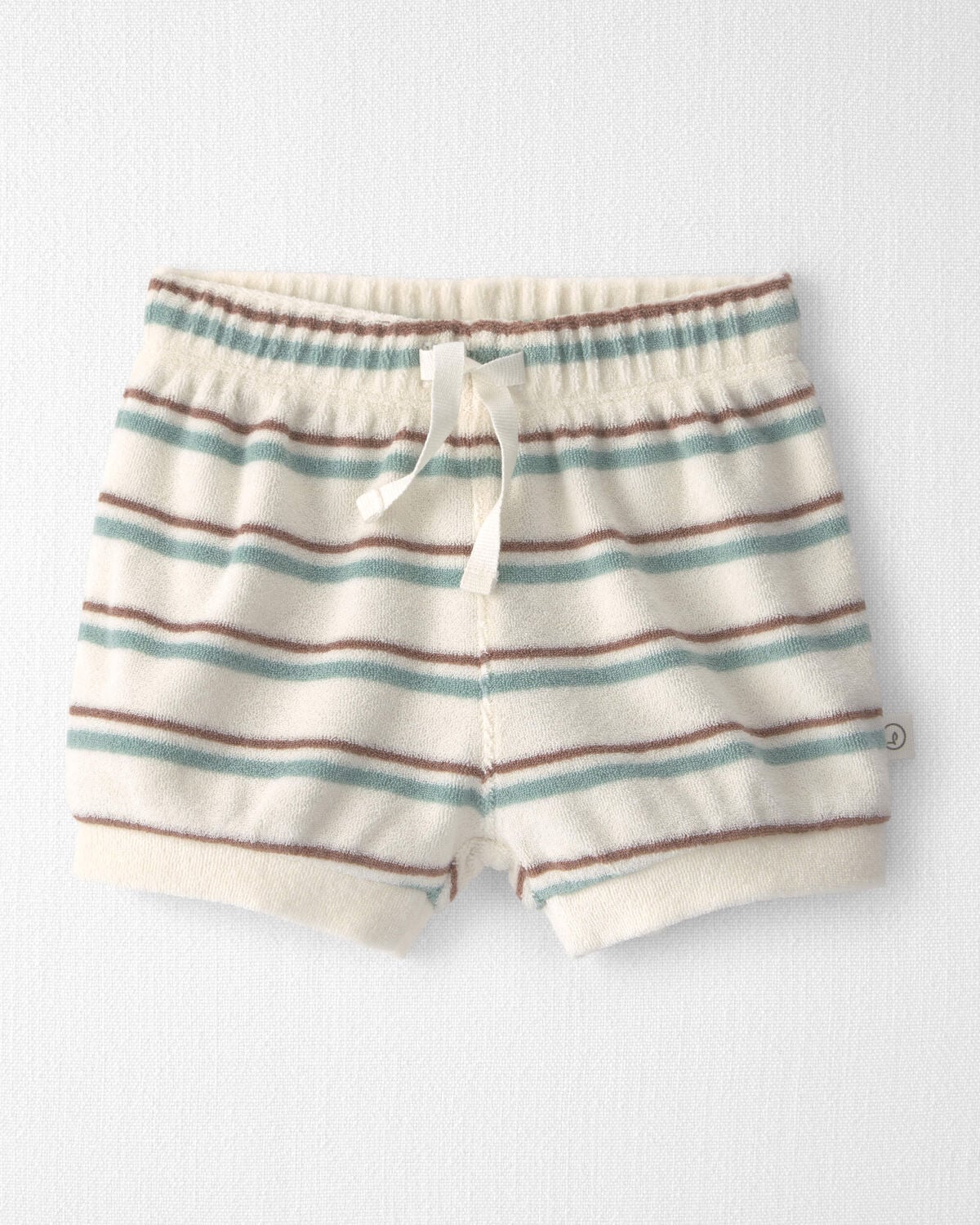 Baby 2-Piece Terry Top & Short Set Made with Organic Cotton in Stripes - Image 2