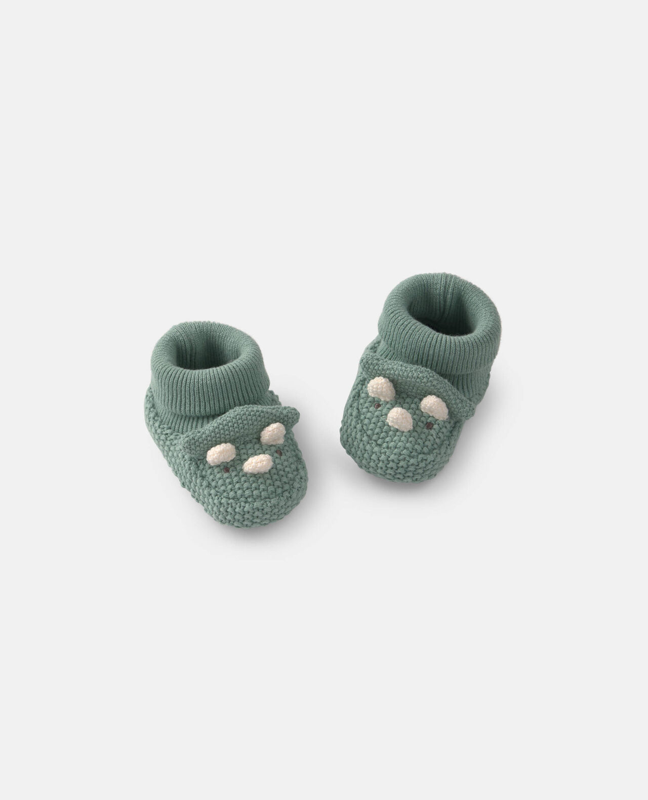 Baby Boy Dinosaur Baby Booties - Green - Image 2