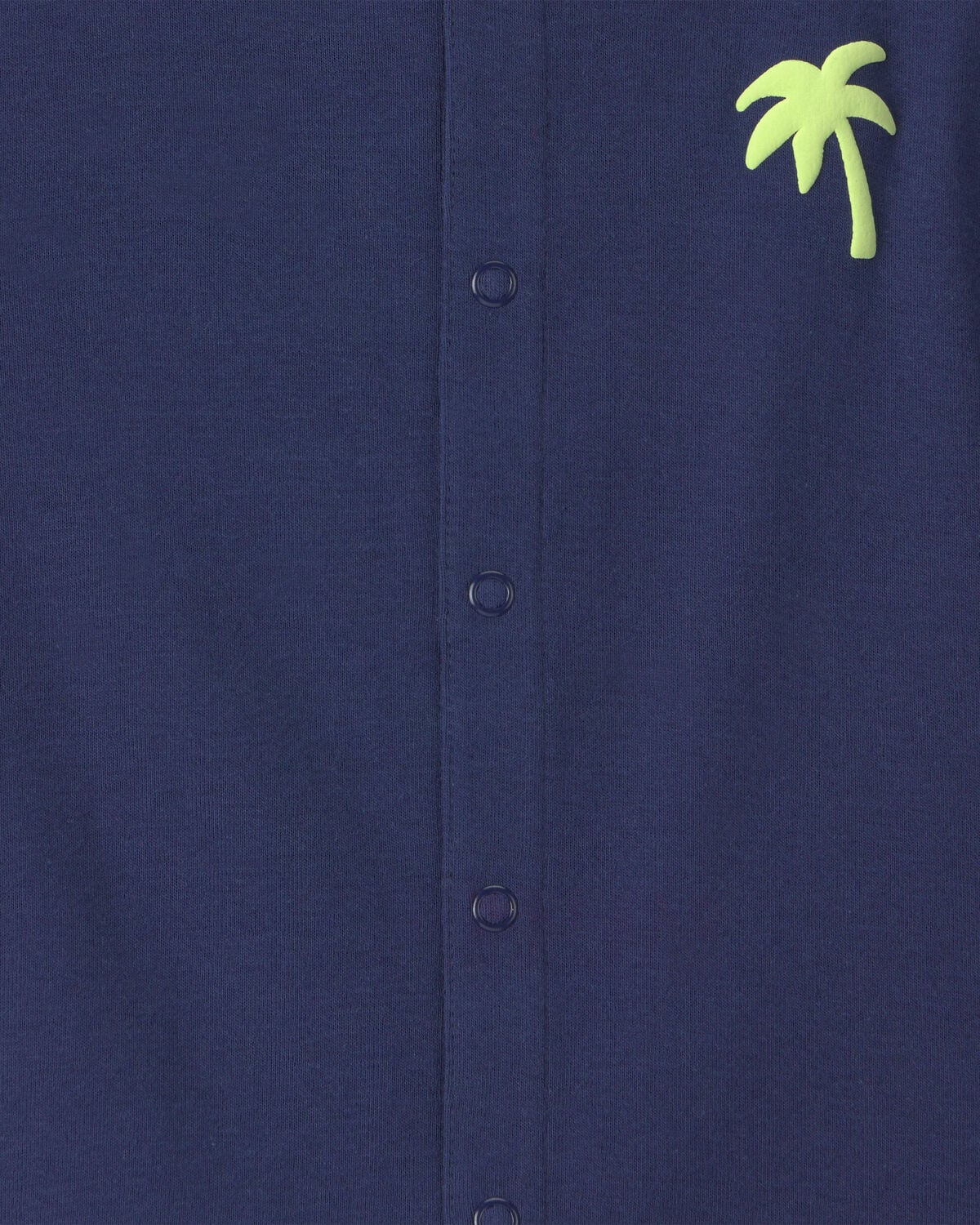 Baby Boy 'Surf Club' Short-Sleeve Romper - Navy Blue - Image 4