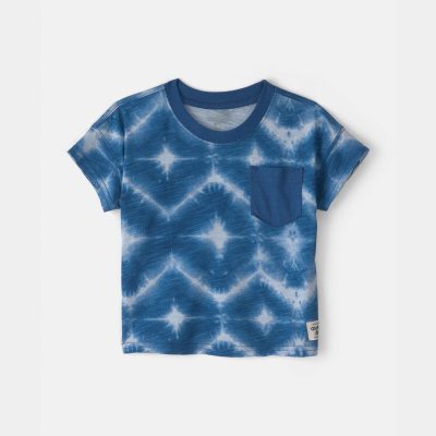 Baby Boy Geometric Pocket Tee - Blue