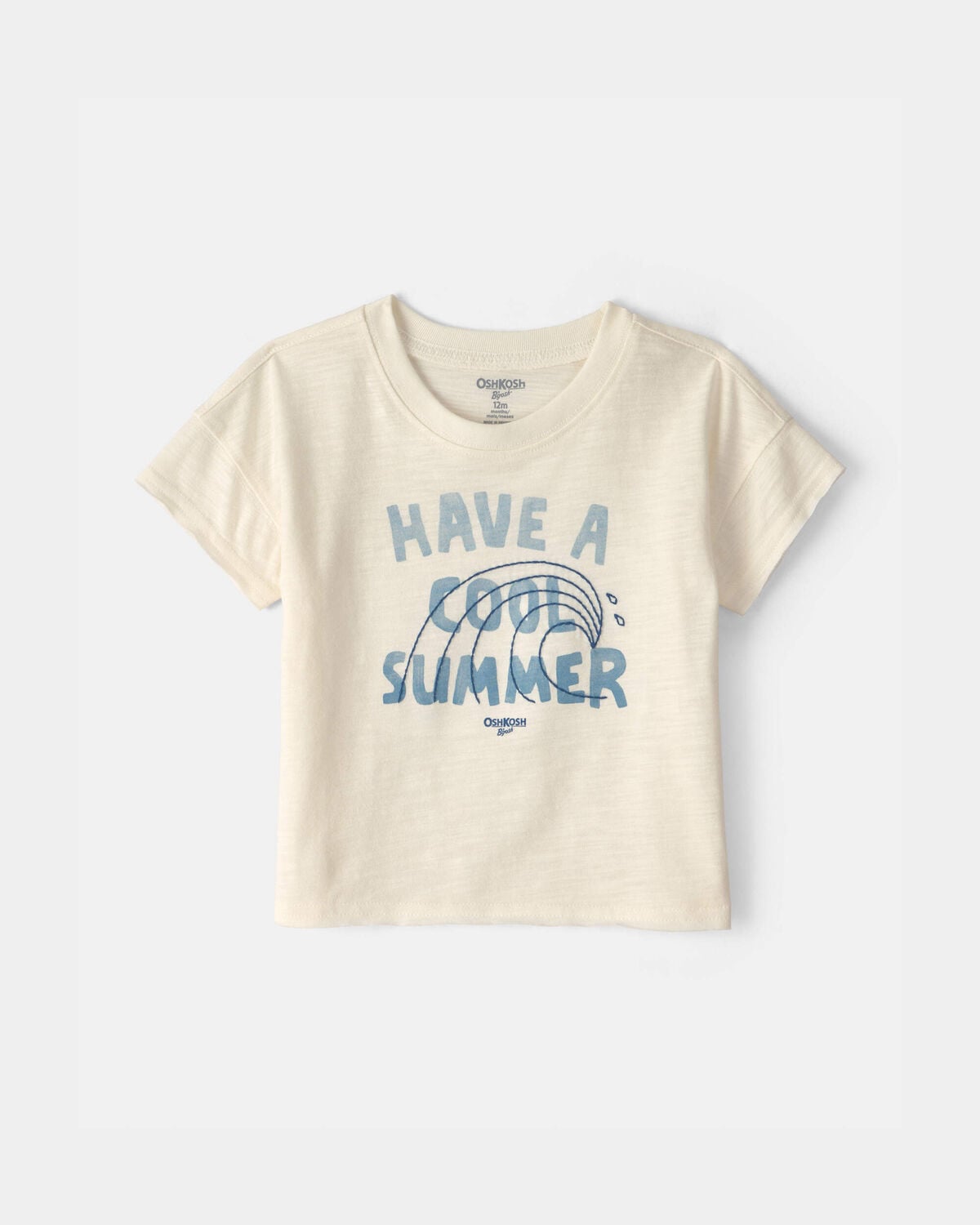 Baby Boy 'Have A Cool Summer' Wave Top - Ivory