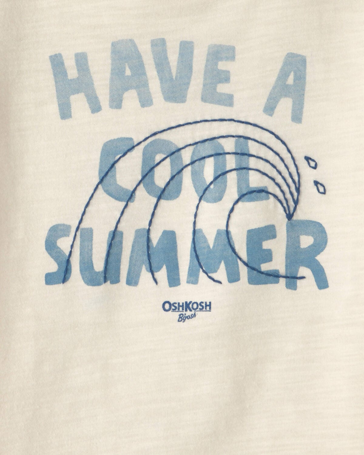Baby Boy 'Have A Cool Summer' Wave Top - Ivory - Image 2