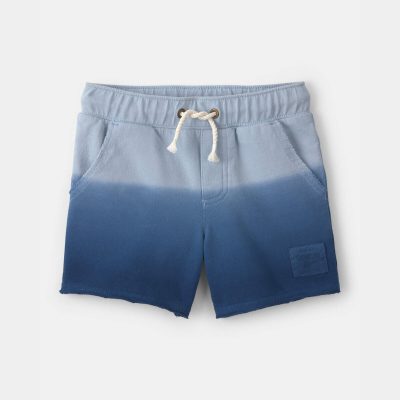 Baby Boy Ombre French Terry Shorts - Blue