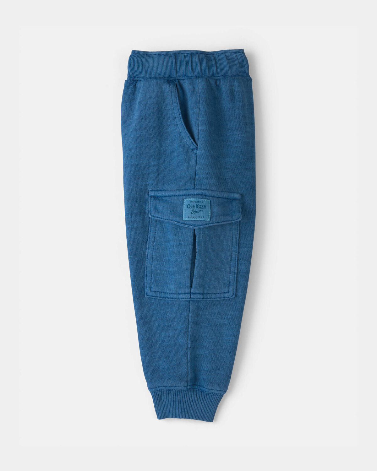 Baby Boy French Terry Cargo Knit Joggers - Blue - Image 3