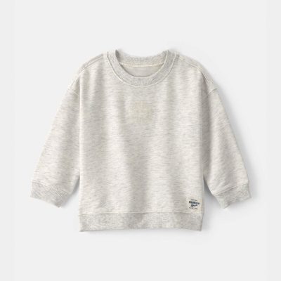 Baby OshKosh Logo French Terry Pullover Sweatshirt - Grey