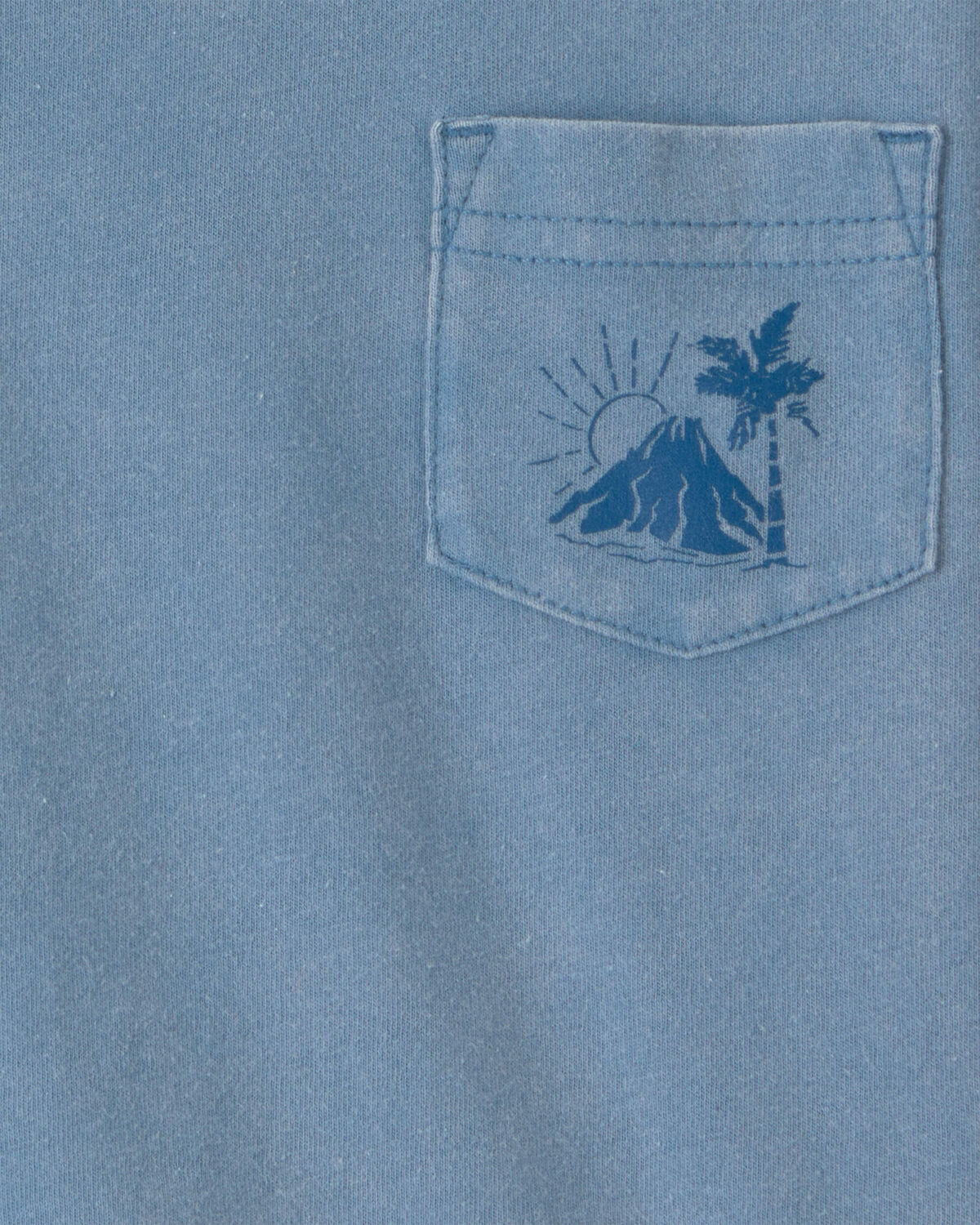 Baby Boy Tropical Island Pocket Tee - Blue - Image 2