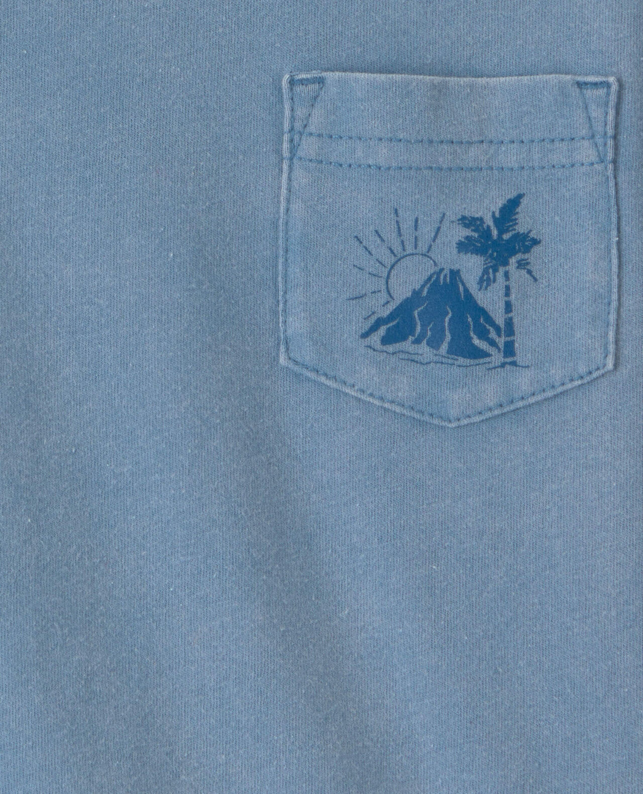 Baby Boy Tropical Island Pocket Tee - Blue - Image 3