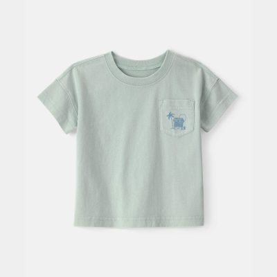 Baby Boy Pocket Tee - Mint Green
