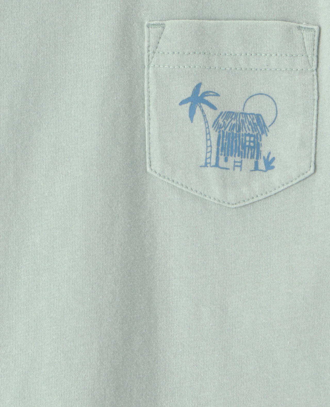 Baby Boy Tropical Island Pocket Tee - Blue - Image 4