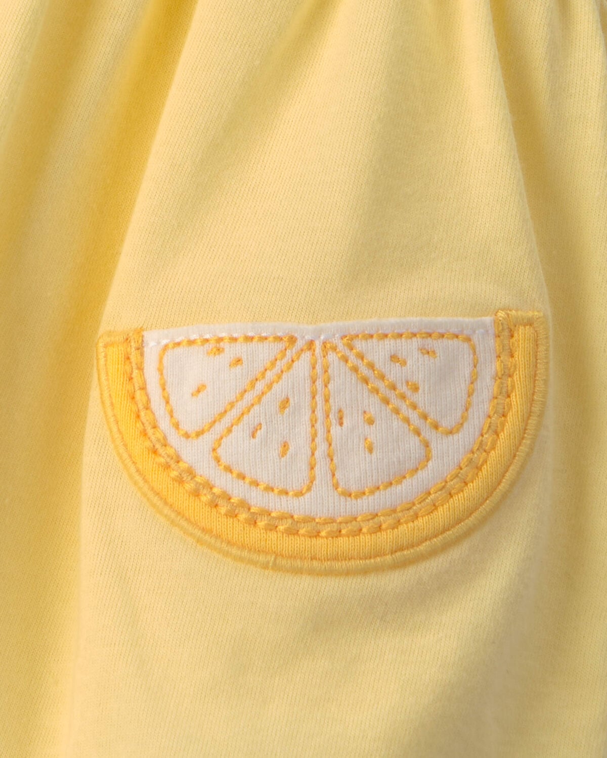 Baby Girl Lemon Sleeveless Bodysuit Dress - Yellow - Image 2