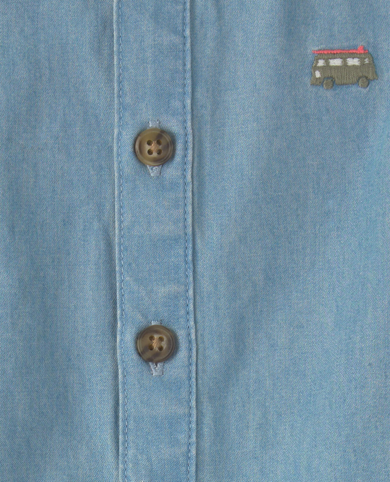 Baby Beach Cruiser Chambray Sleeveless Romper - Image 4