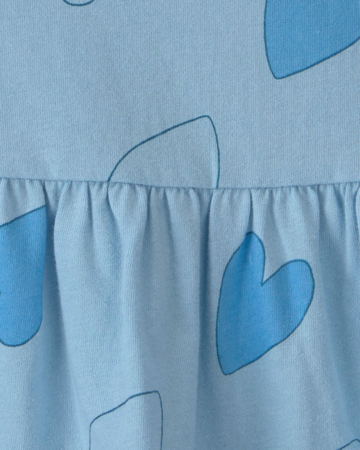 Baby Girl Heart Short-Sleeve Dress - Blue - Image 3