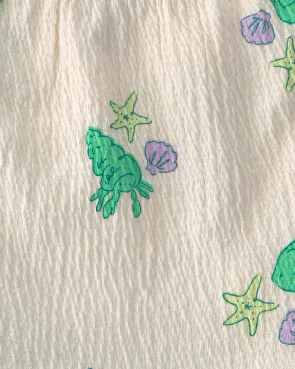 Baby Girl 2-Piece Fish Ruffle Tank Top & Short Set - Green/Ivory - Image 3