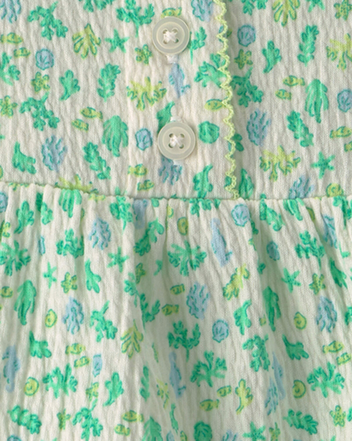 Baby Girl Floral Tank Top - Green - Image 2