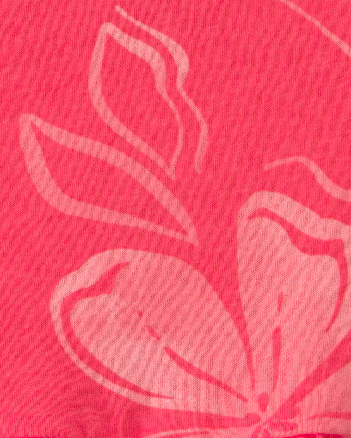 Baby Girl Floral Peplum Tank Top - Coral - Image 2