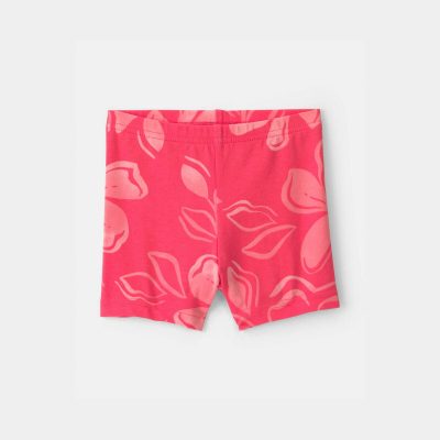 Baby Girl Floral Bike Shorts - Coral