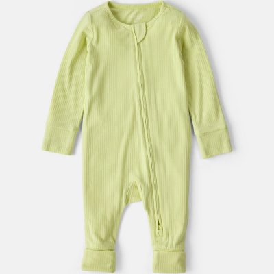 Baby PurelySoft™ 2-Way Zip Sleep & Play Pajamas - Green