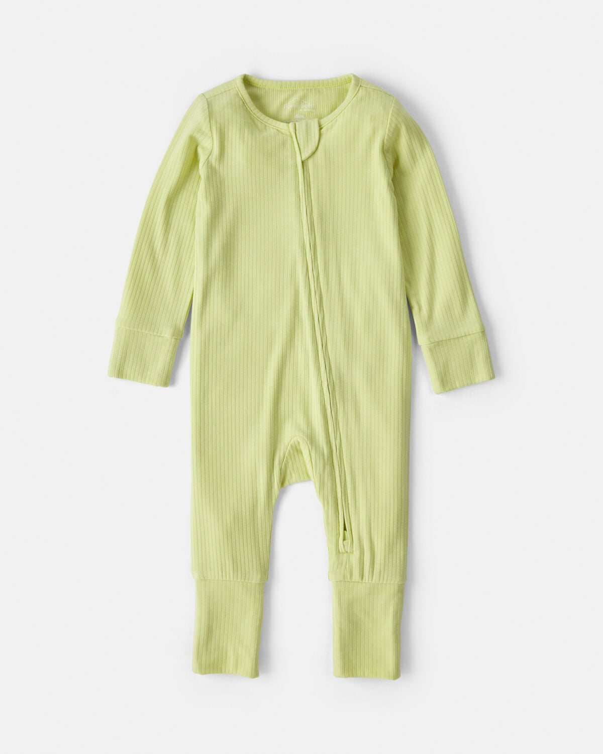 Baby PurelySoft™ 2-Way Zip Sleep & Play Pajamas - Green - Image 2