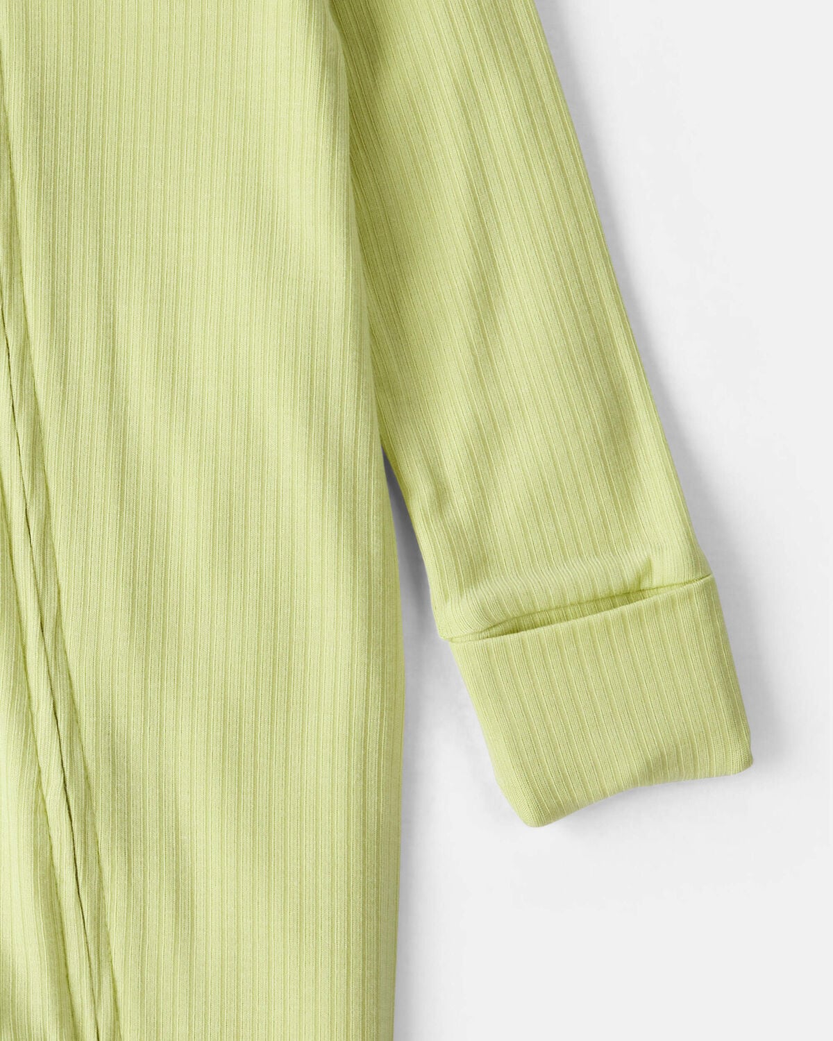 Baby PurelySoft™ 2-Way Zip Sleep & Play Pajamas - Green - Image 3