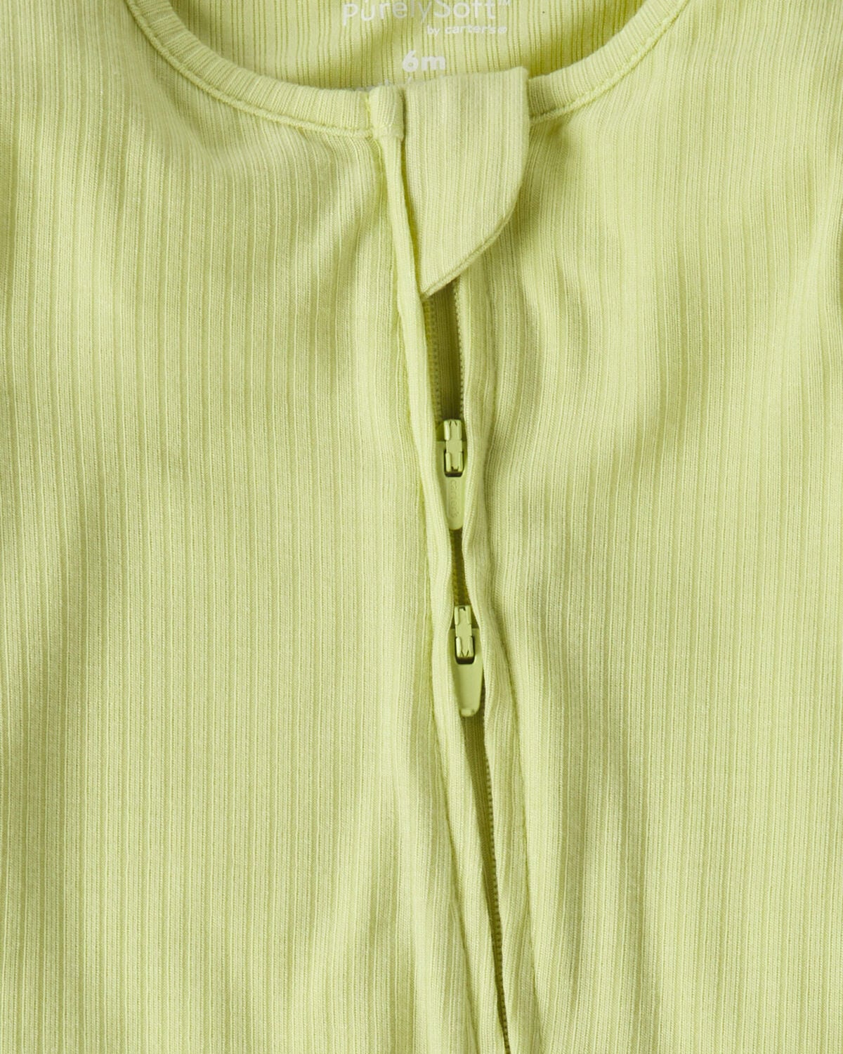 Baby PurelySoft™ 2-Way Zip Sleep & Play Pajamas - Green - Image 5