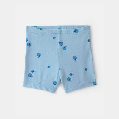 Baby Girl Blueberry Bike Shorts - Blue